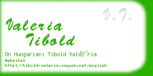 valeria tibold business card